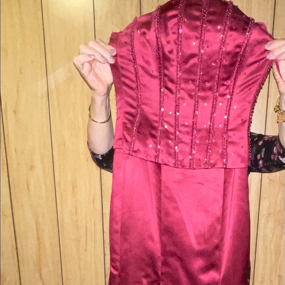 Burgundy prom dress